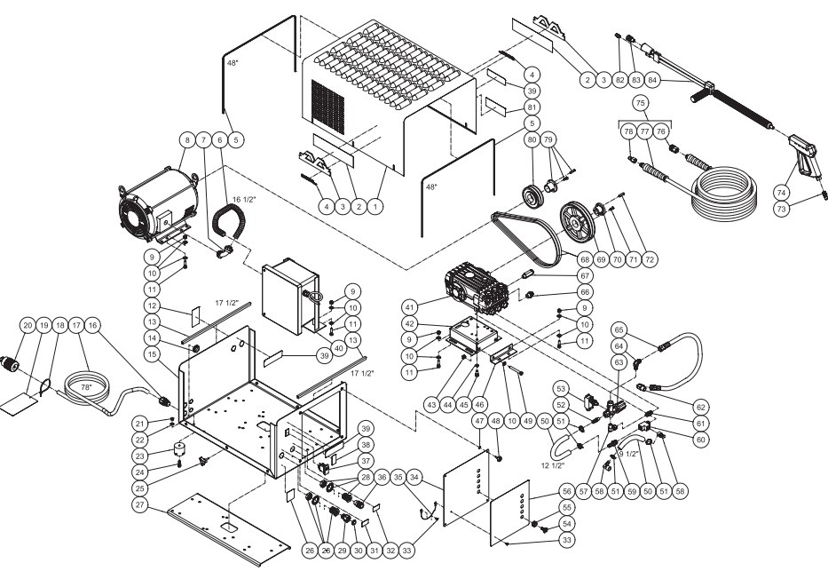 MITM CW-3004-SME1 pressure washer parts and manual